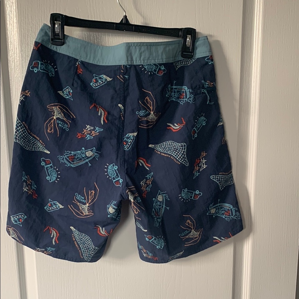 Patagonia Men's Blue Board Shorts - Picture 2 of 3